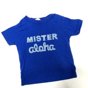 honolulu baby co mister aloha blue t shirt 18 M